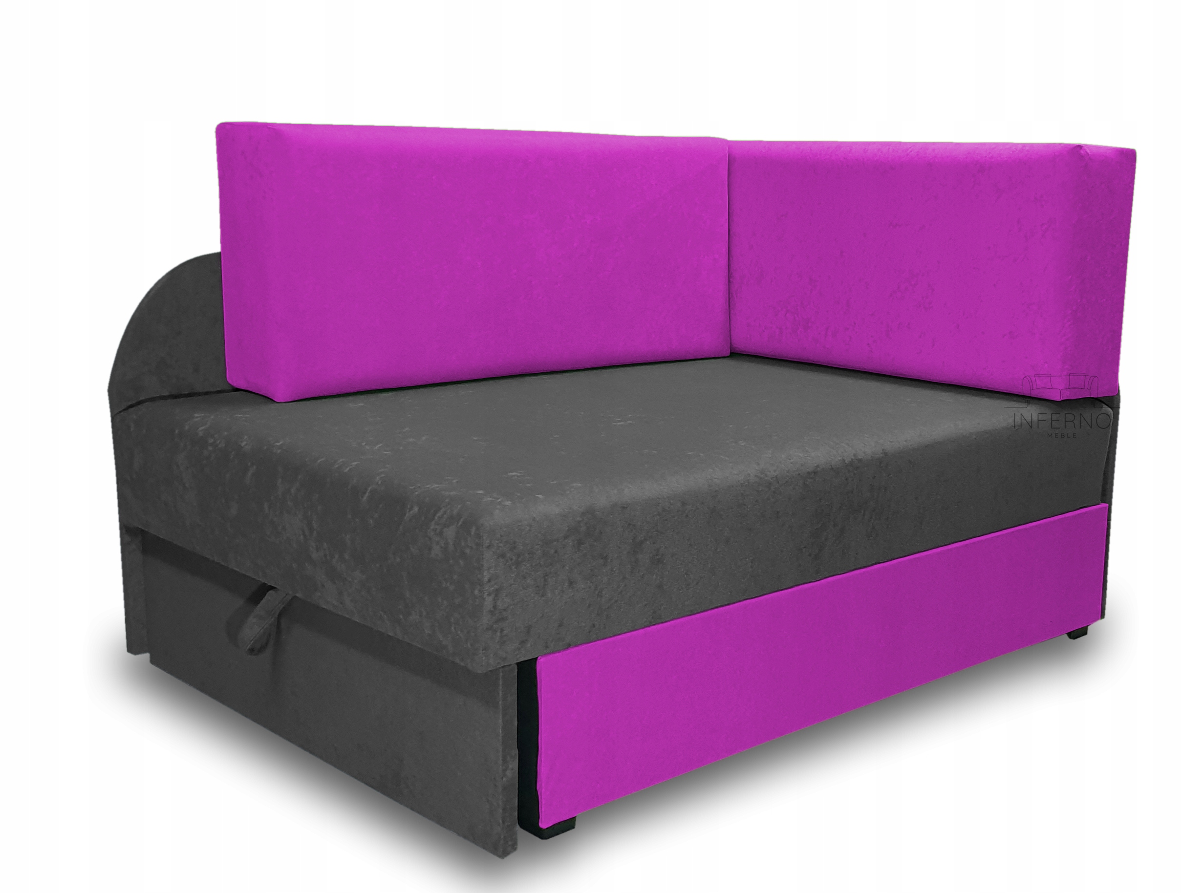 Stabilne łóżko dla dziecka z pojemnikiem na pościel, rozkładane pianka 10cm