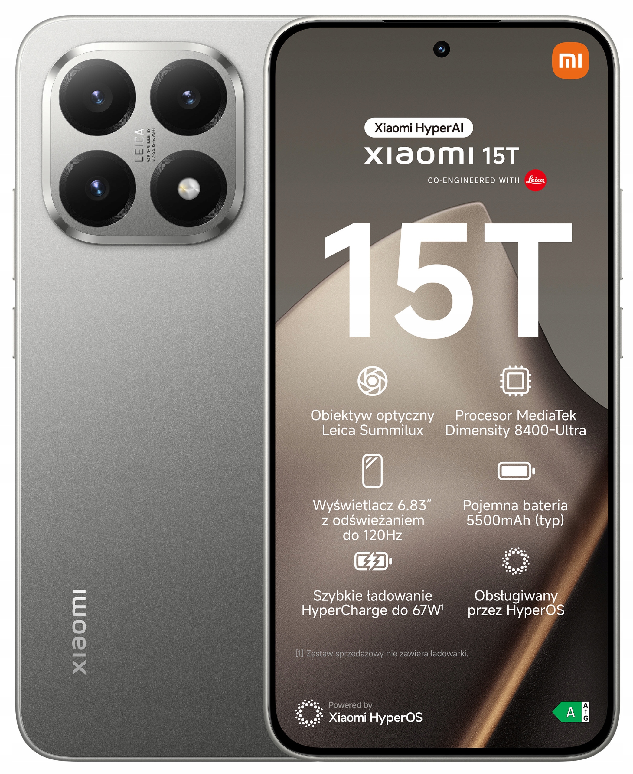 Smartfón Xiaomi 15T 12/512GB 5G Nfc Dual Sim Ai Sivý Titan Grey