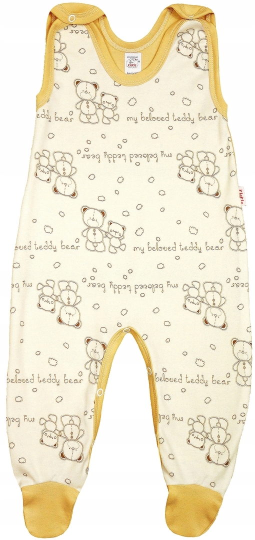 ŚPIOCHY śpioszki ROZPINANE MISIE BEŻ 68 KLEKLE