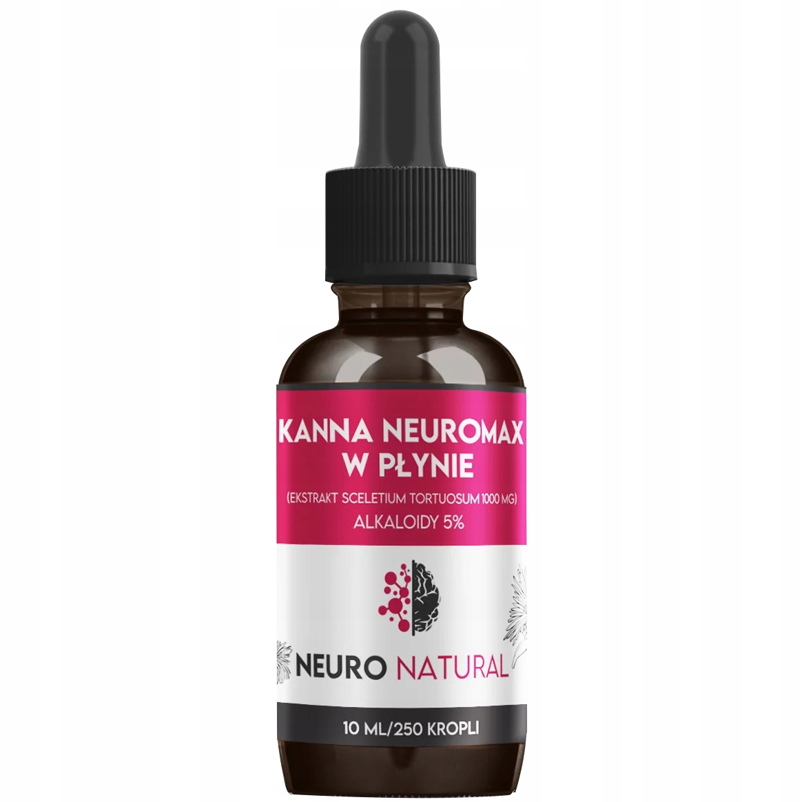 Kanna NeuroMax 10ml płyn 5% alkaloidów zmniejsza Stres zwiększa Skupienie