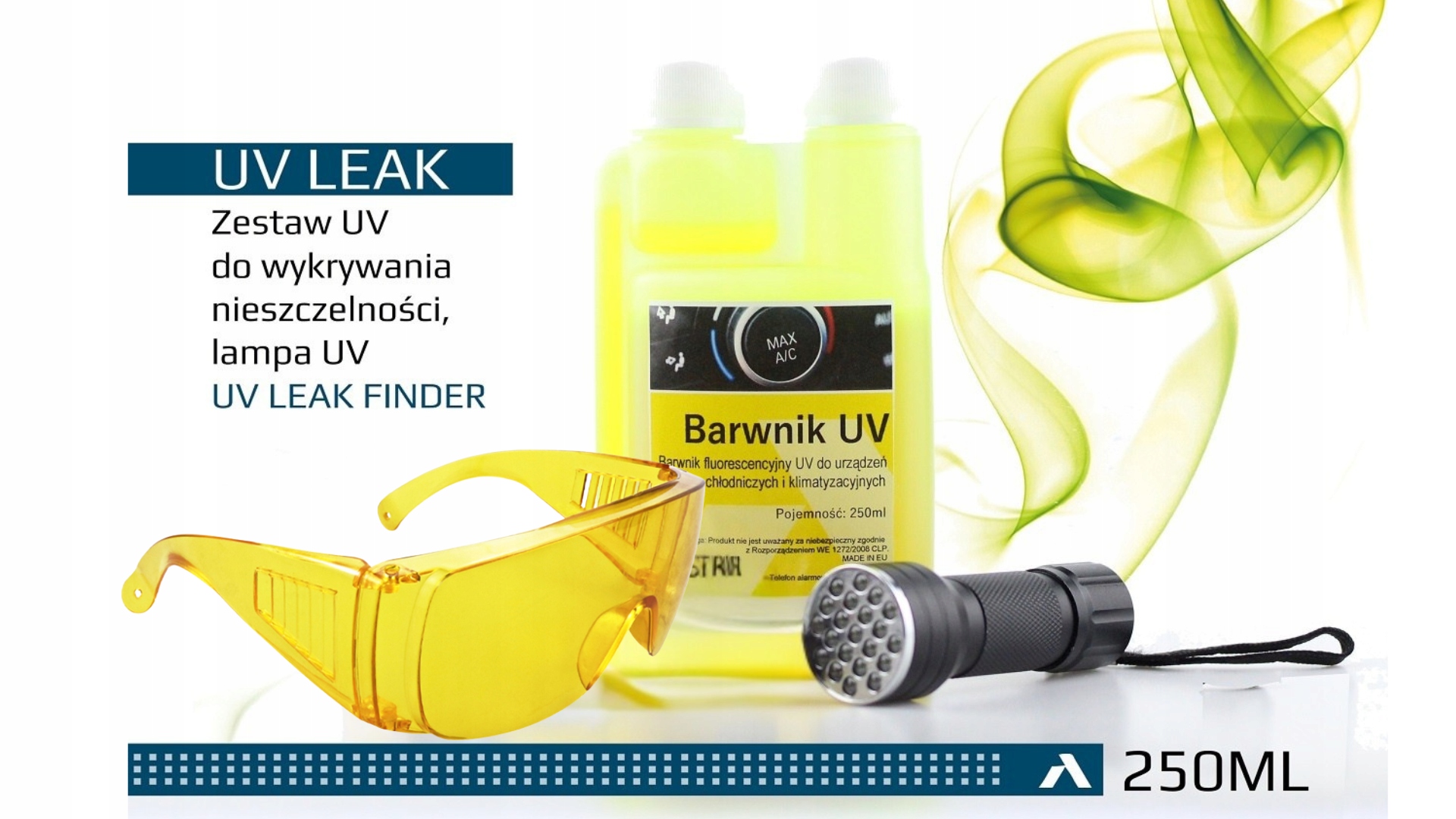 Barwnik Uv lampa Uv okulary do nieszczelności R134