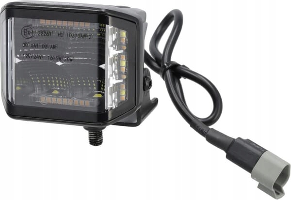 Led pracovní lampa čtvercová 70W 8400lm 12/24V, bílá/oranžová