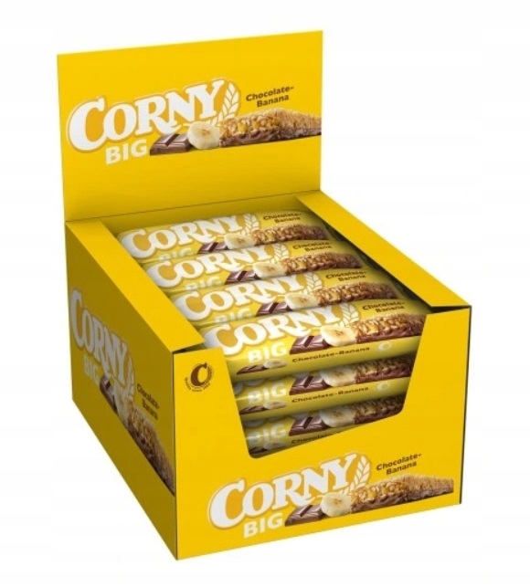 24x 50g Corny Big baton zbożowy z mleczną czekoladą i bananami Karton