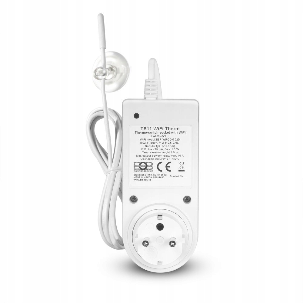 Elektrobock TS11WiFi THERM - Termostat Gniazdkowy Marka Elektrobock