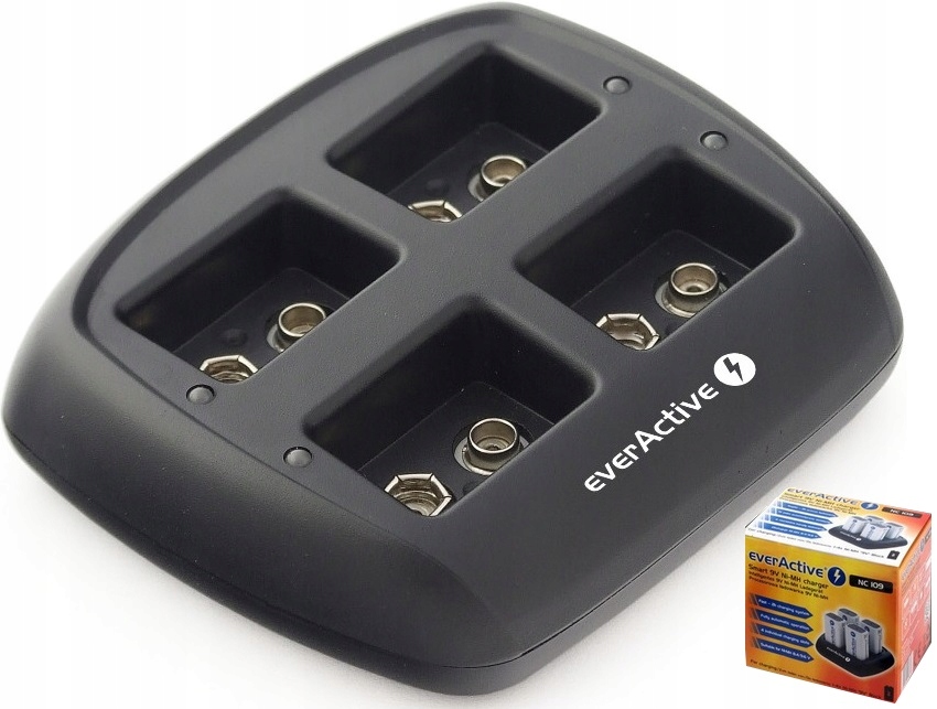 everActive Ładowarka akumulatorowa NC-109 do akumulatorów NI-MH 9V