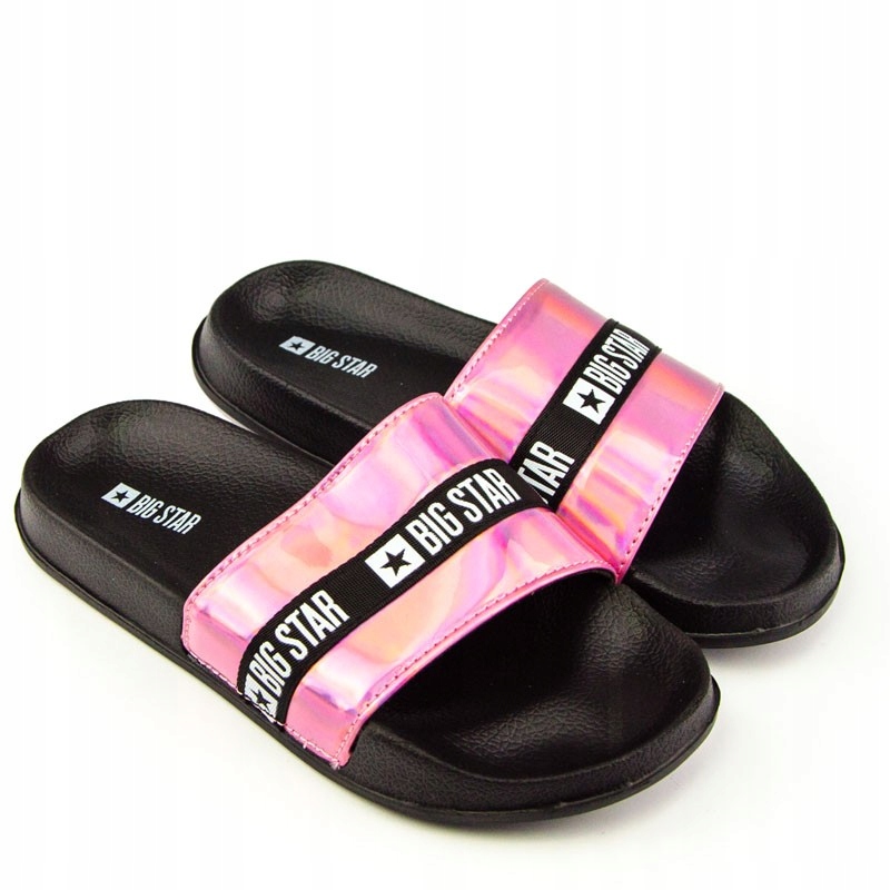 

Klapki Damskie Big Star GG274A008 Czarne Różowe