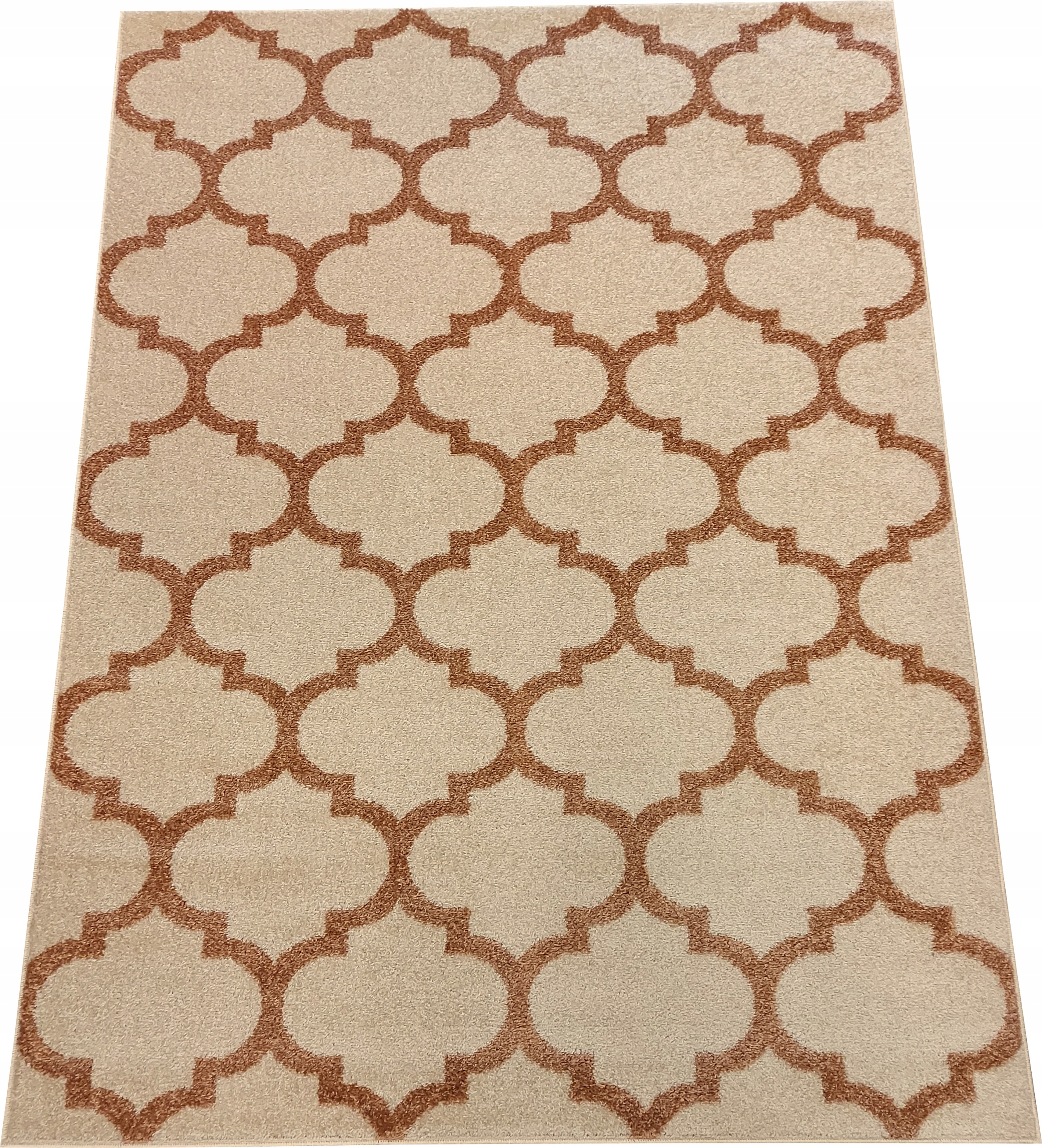 Koberec moderní béžový, jetel 160x220 cm