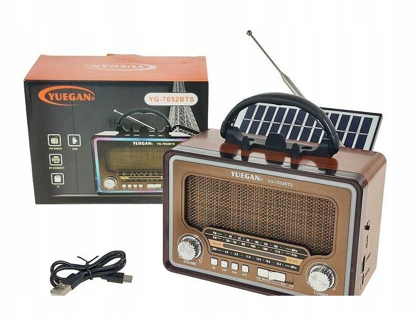 Głośnik Bluetooth Radio Retro Ze Światłem Usb