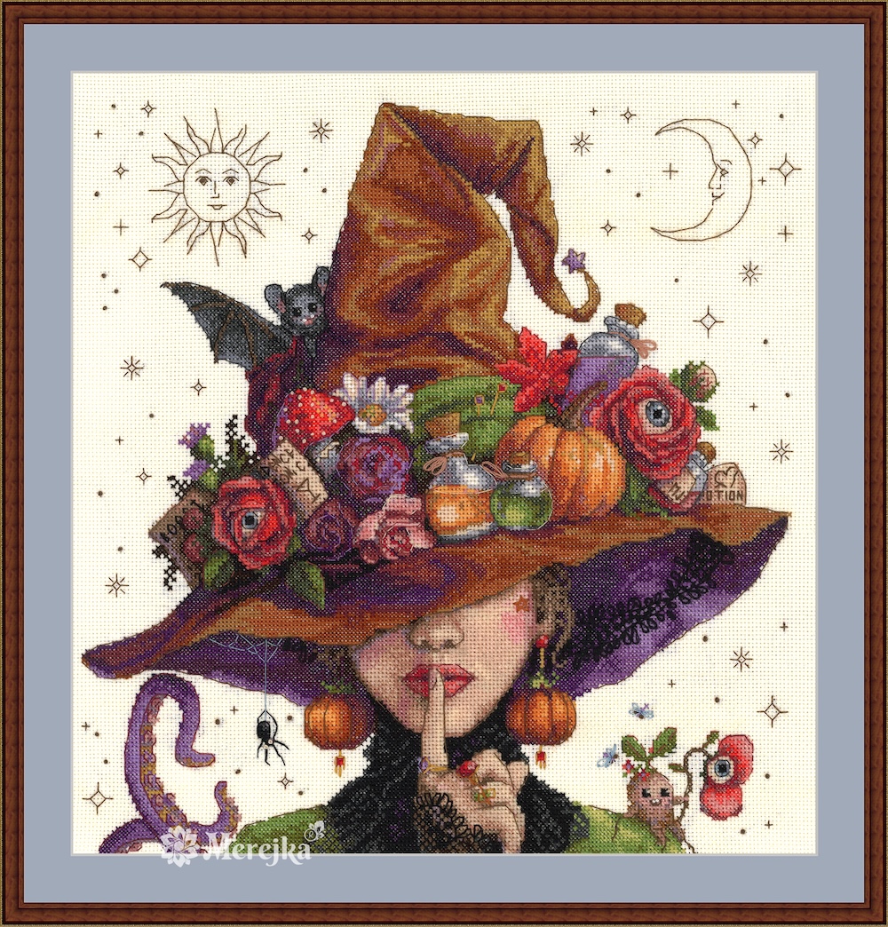 Sada pro křížkovou výšivku Merejka K-303 "Ciii... To je magie" 30x30 cm.