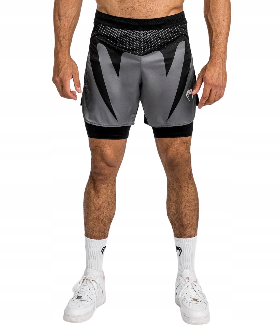 spodenki fight shorts venum attack XXL Czarny/szary