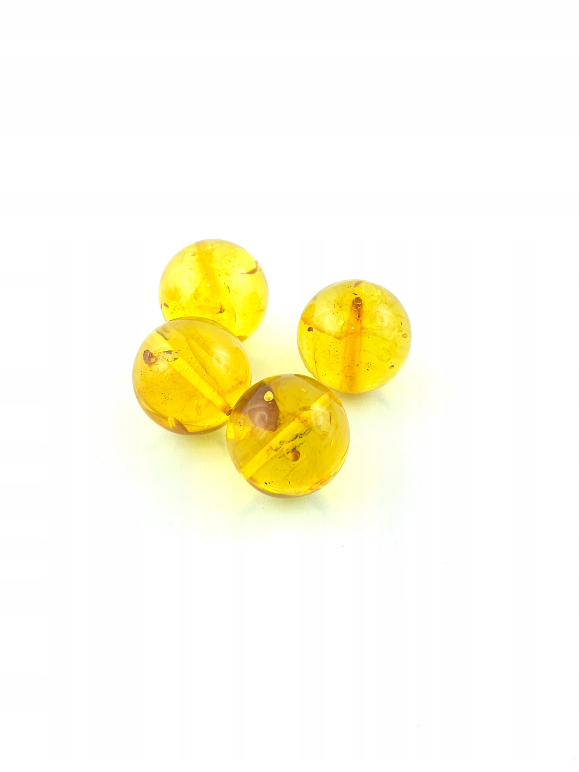 Baltský jantar kulička 18-19mm vrtaný citron 1ks amber bead