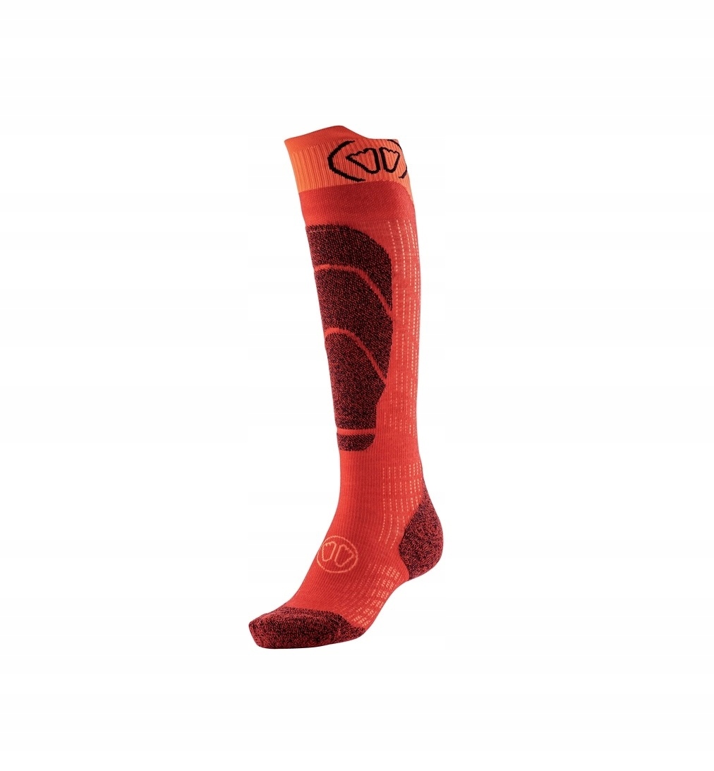 Skarpety Narciarskie Dziecięce Sidas Ski Merino Jr Red Orange 3245521#27/30