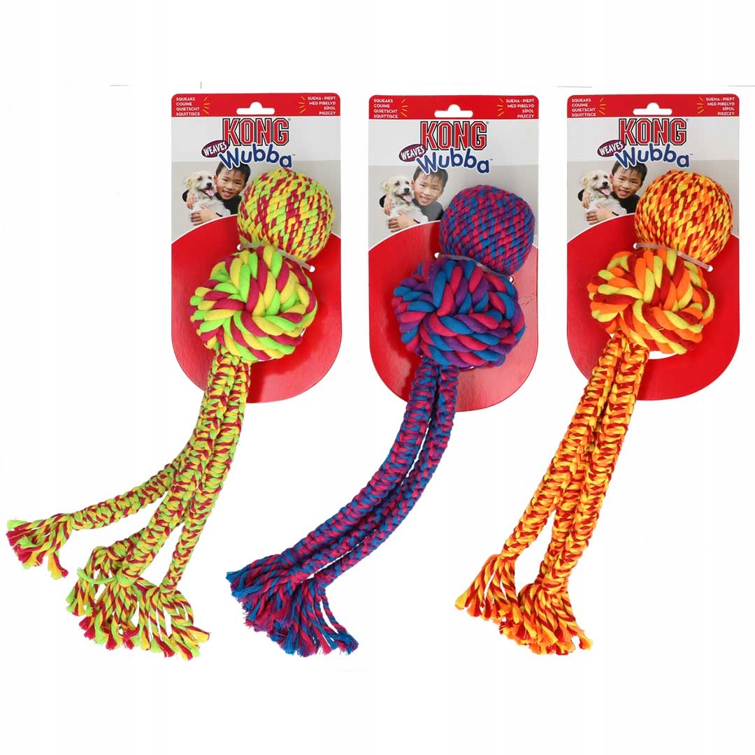 Kong pletená hračka pro psy z provázku Wuba Weaves Assor XL