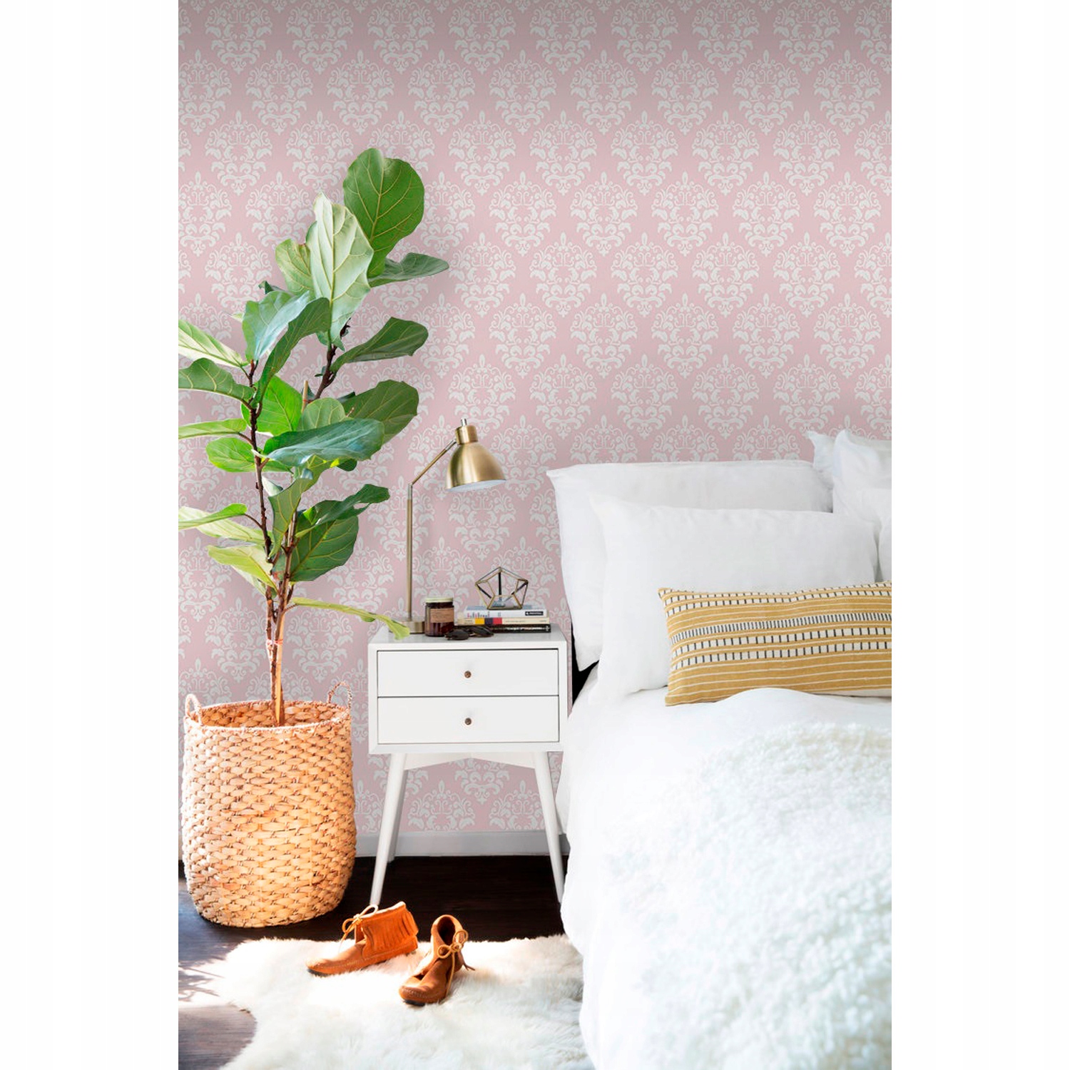 

Fototapeta ścienna Adamaszek pastelowy róż 250x250