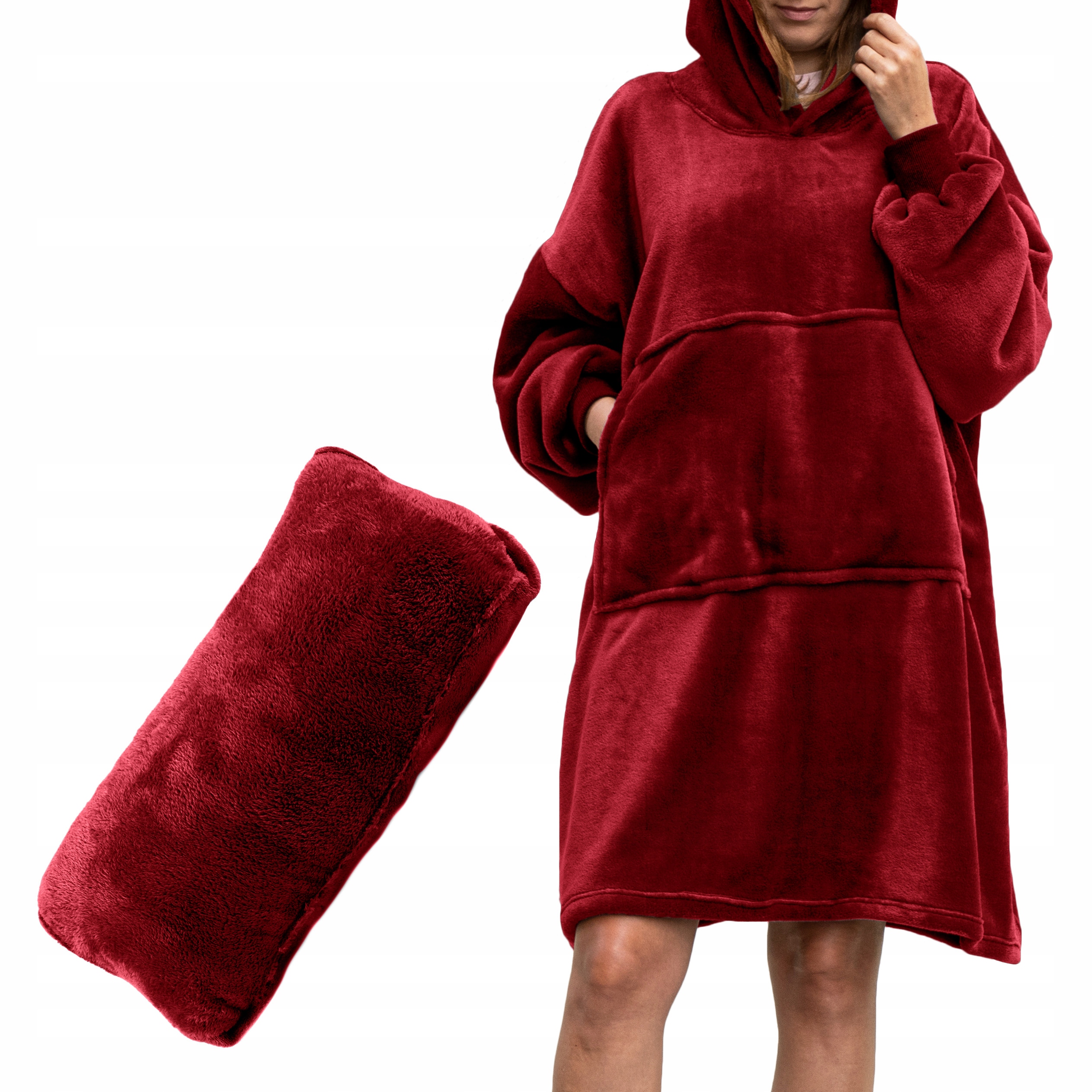 

Bluza Oversize Bluzair Kaptur Polar Niej Żony Mamy
