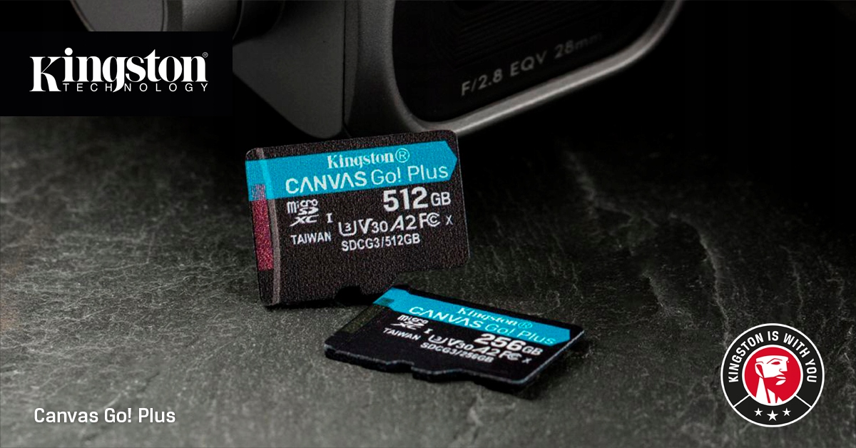 Karta pamięci micro SD SDXC 256GB KINGSTON Go! Plus 170MB/S DO DRONA KAMERY Maksymalna prędkość odczytu 170 MB/s