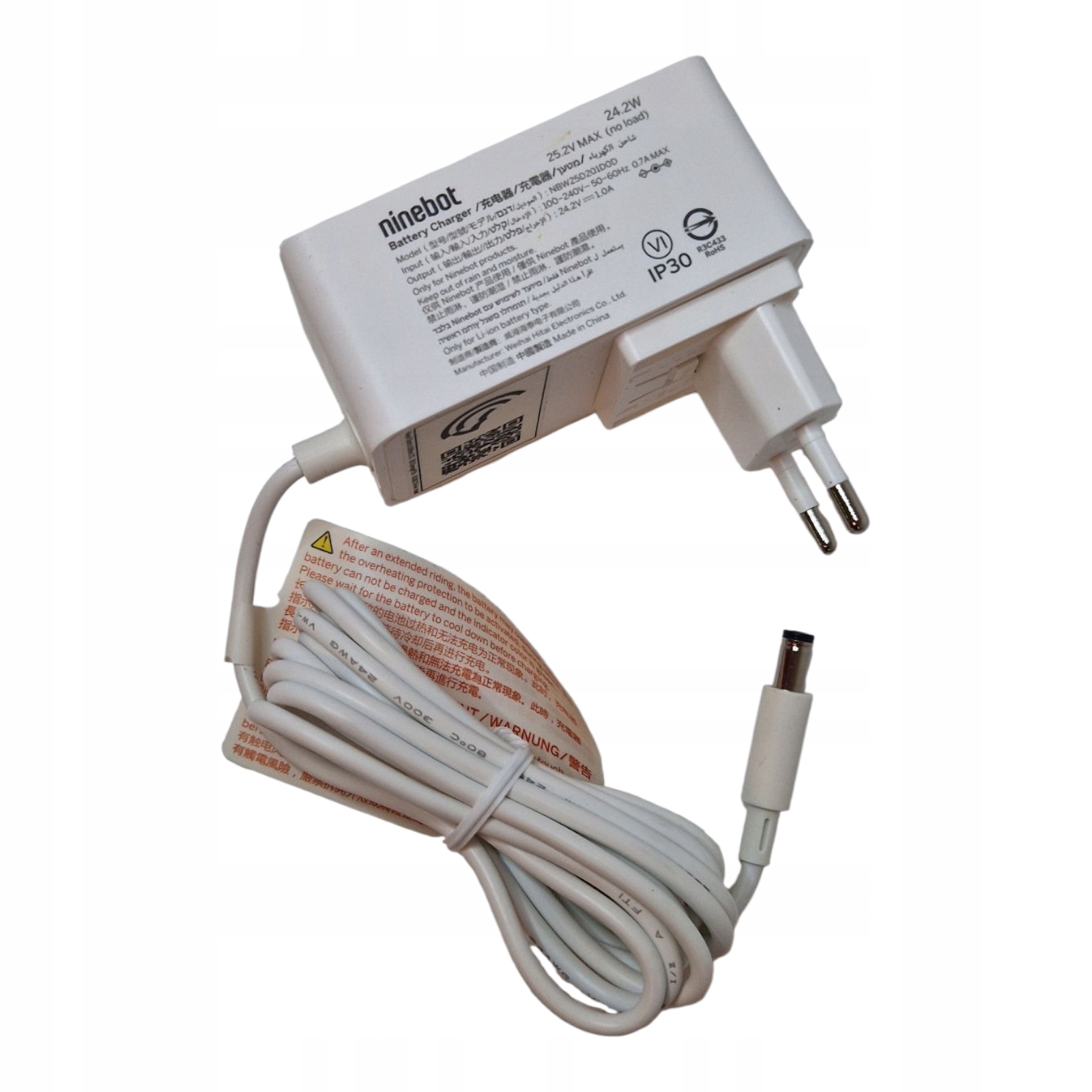 Ładowarka do hulajnogi Segway Ninebot Zing E8-E10 -NBW25D201DOD