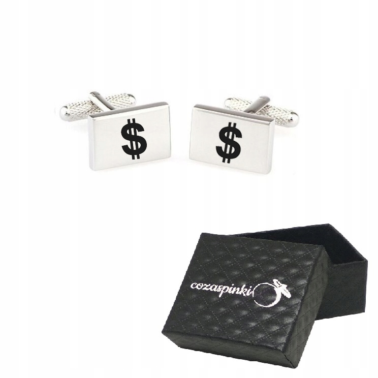 

Spinki do mankietów prostokątne Dolary ślub