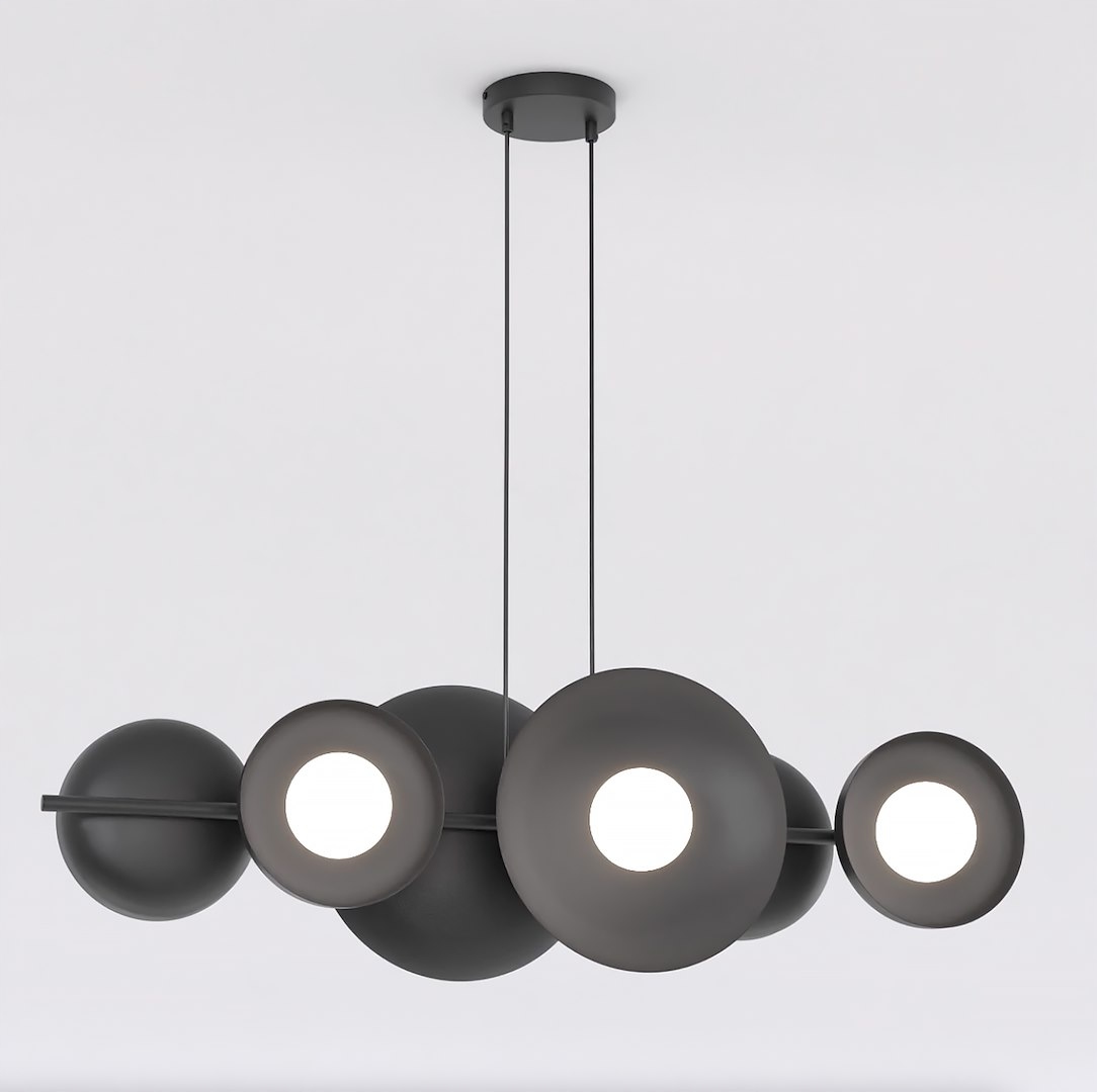 Emibig Volum 6 Black Závěsná/stropní lampa černá G9 8W Max Led bílá