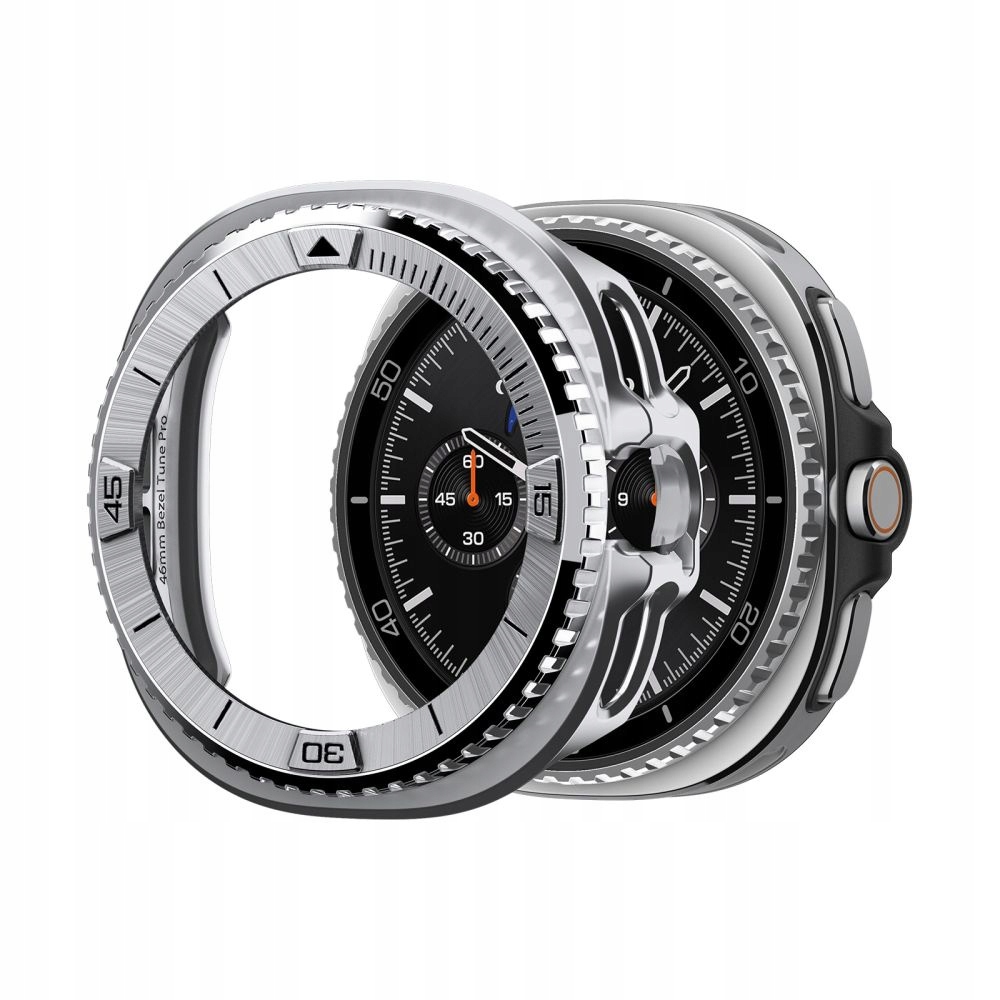 Krytka pro Samsung Watch 8 Classic (46 MM) Spigen Bezel Tune Pro stříbrná
