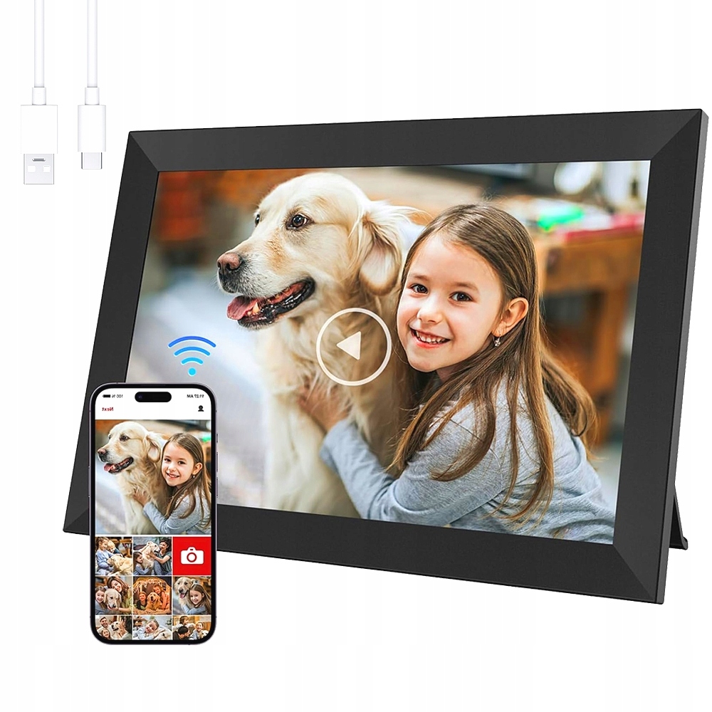 Rámeček Digitální Frameo 10.1 Palců Dotykový Hd Ips 32 Gb Wlan Mikro Sd Premium