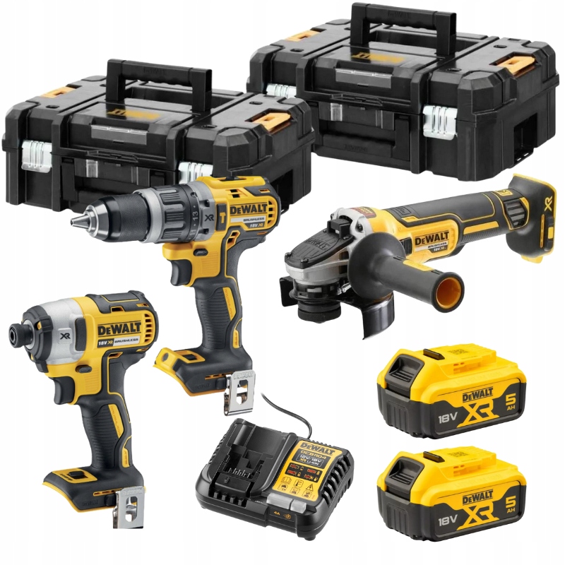 Zestaw Combo DeWALT DCK384P2T 18V Xr 2x5ah 3 narzędzia DCD796+DCF887+DCG405