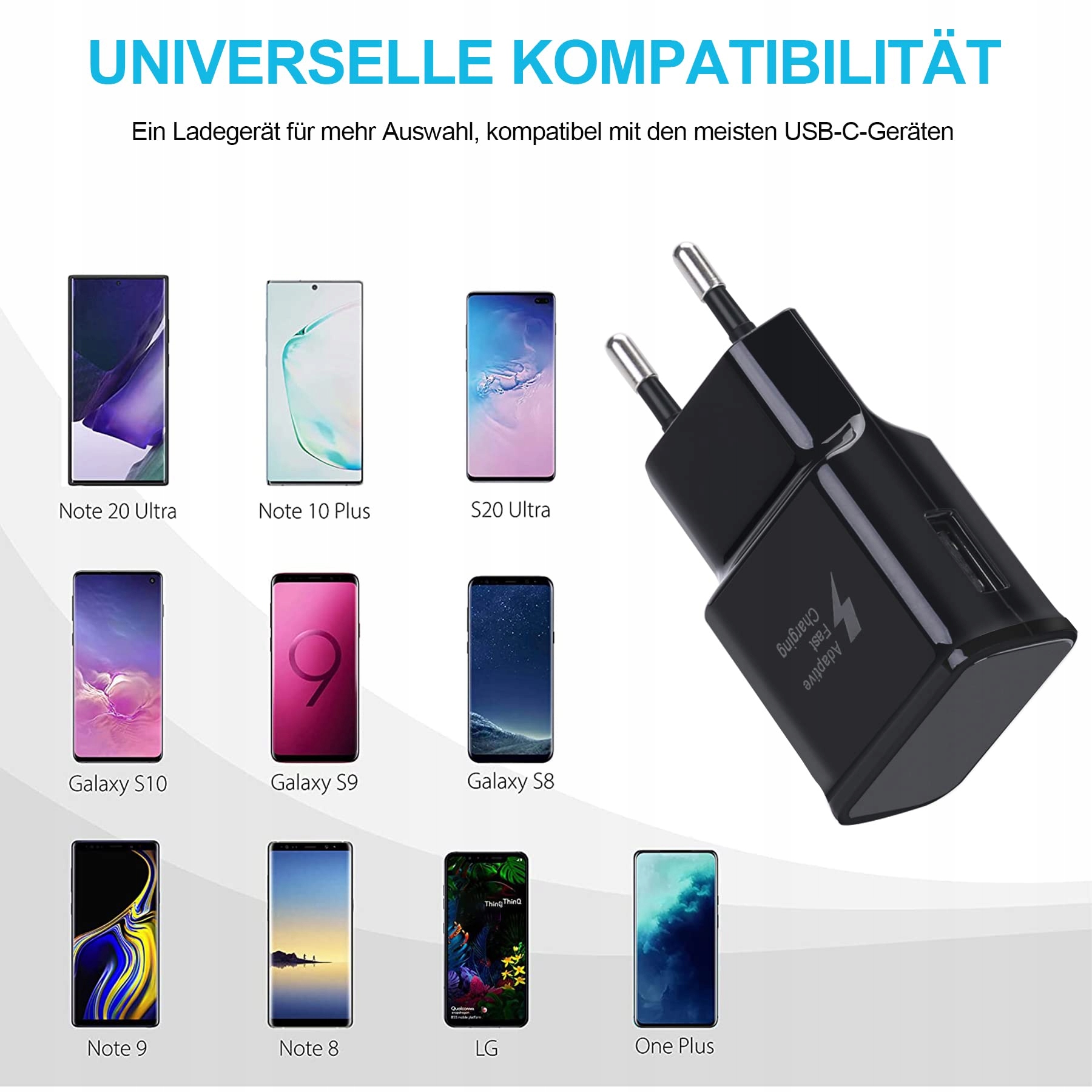 KAIMENGLONG Szybka Ładowarka USB Do Samsung Galaxy S23 S22 S21 S20 — miniatura 8
