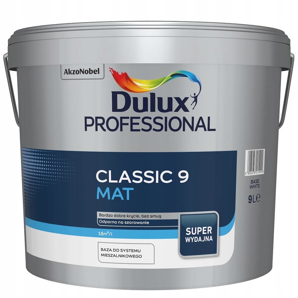 Dulux Professional Classic 9 farba biała mat 9L