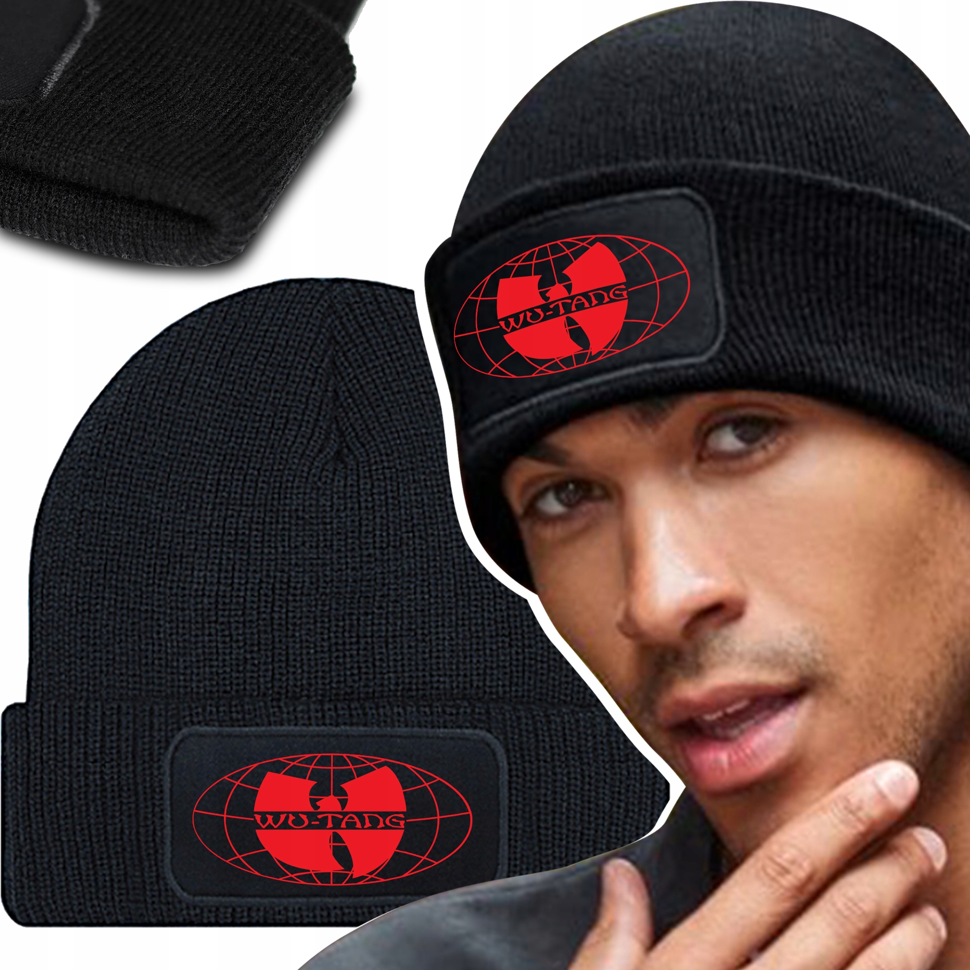 

Zimowa Czapka Czarna Wu Tang Dużo Wzorów