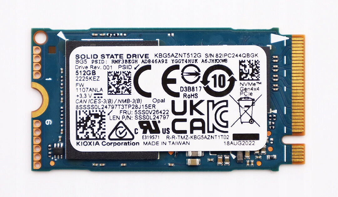 Dysk KIOXIA BG5 TOSHIBA SSD M.2 512GB M2 NVME PCIe Gen4x4 2242