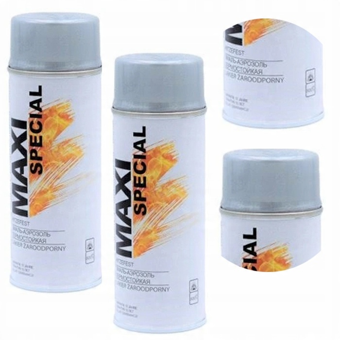 

2x Maxi żaroodporny spray farba 800°C Srebrny