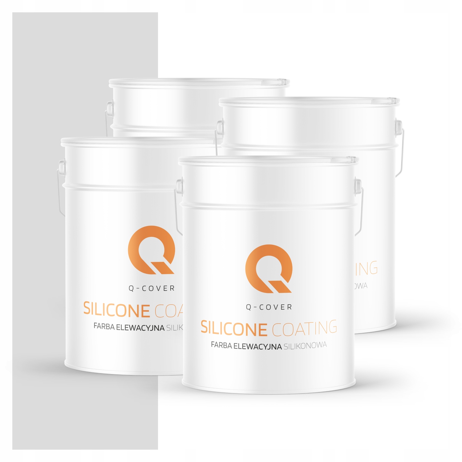 Fasádna farba Fasádová 10L Silikónová Uv Farba Biela Zlomená v šedej farbe