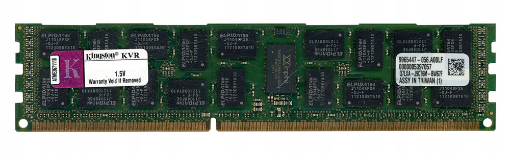 Kingston 16GB DDR3 2Rx4 1600MHz PC3L-12800R Reg Ecc