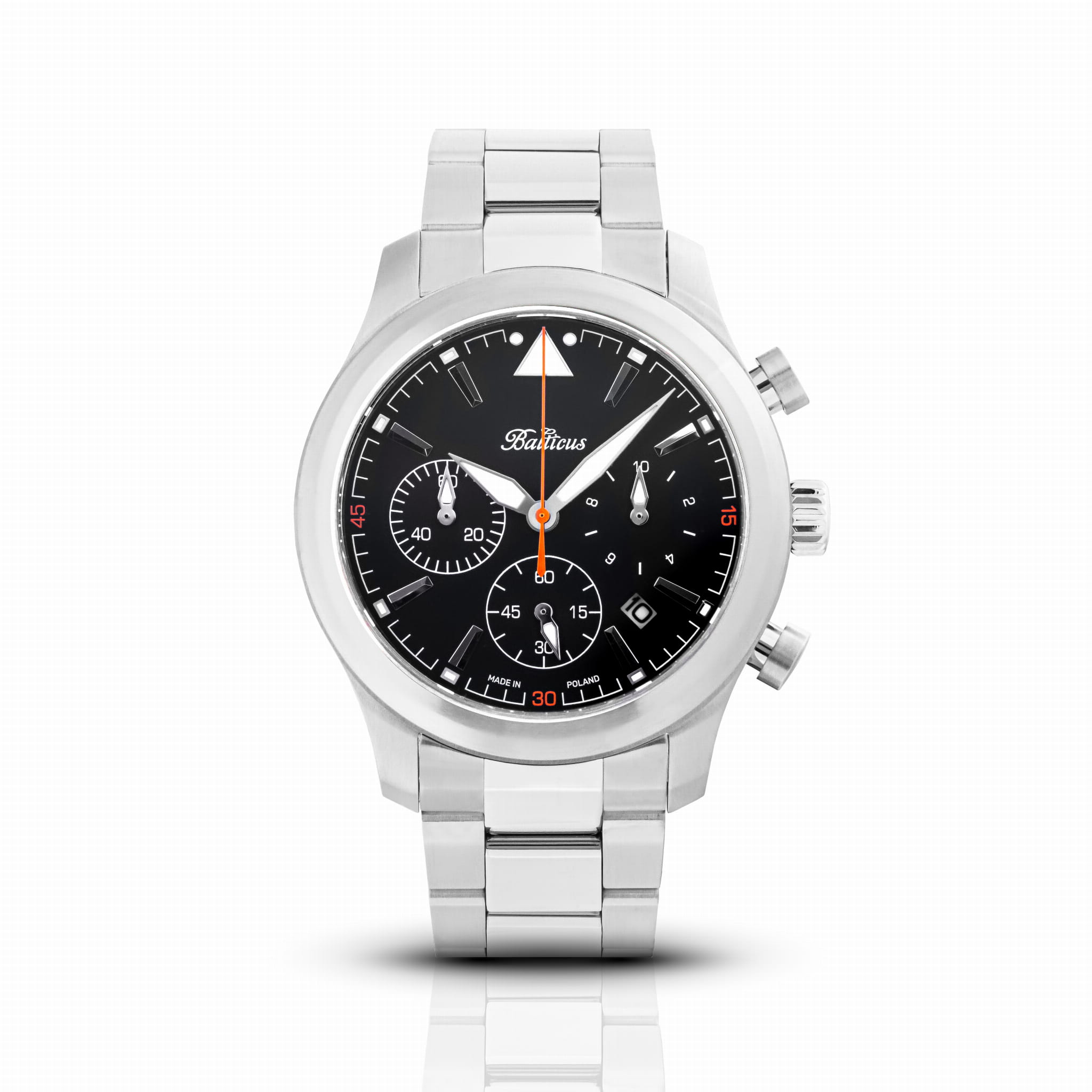 Pánské hodinky Balticus Flying Seal Létající Tuleň Křemen Černý ciferník 42 mm