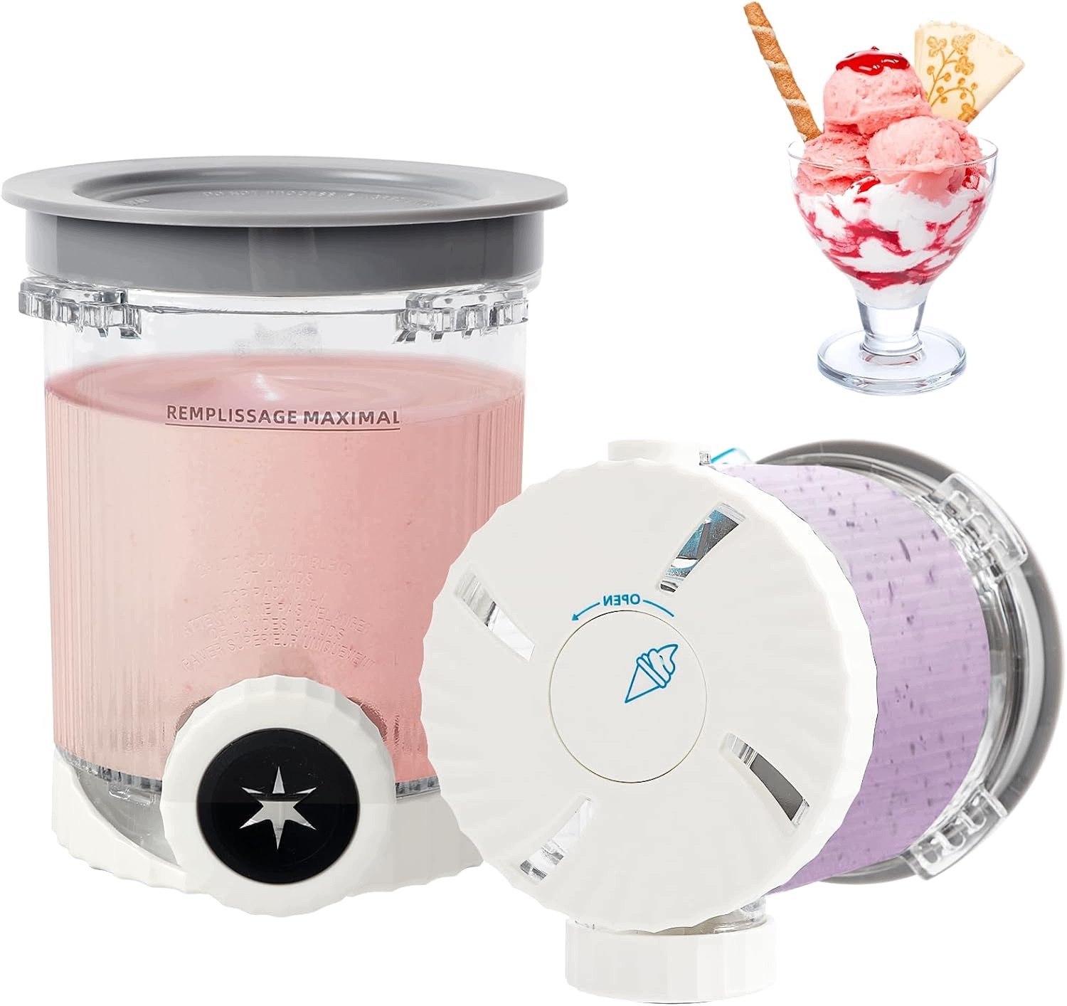 Misky Ninja Creami NC700 NC701 16 Oz Vyměnitelné Víčka Bez Bpa
