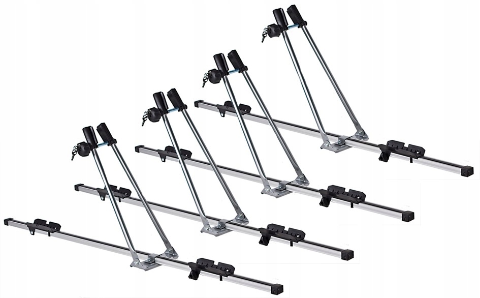 Четыре стойки для велосипедов на крыше Aluminum AMOS 3