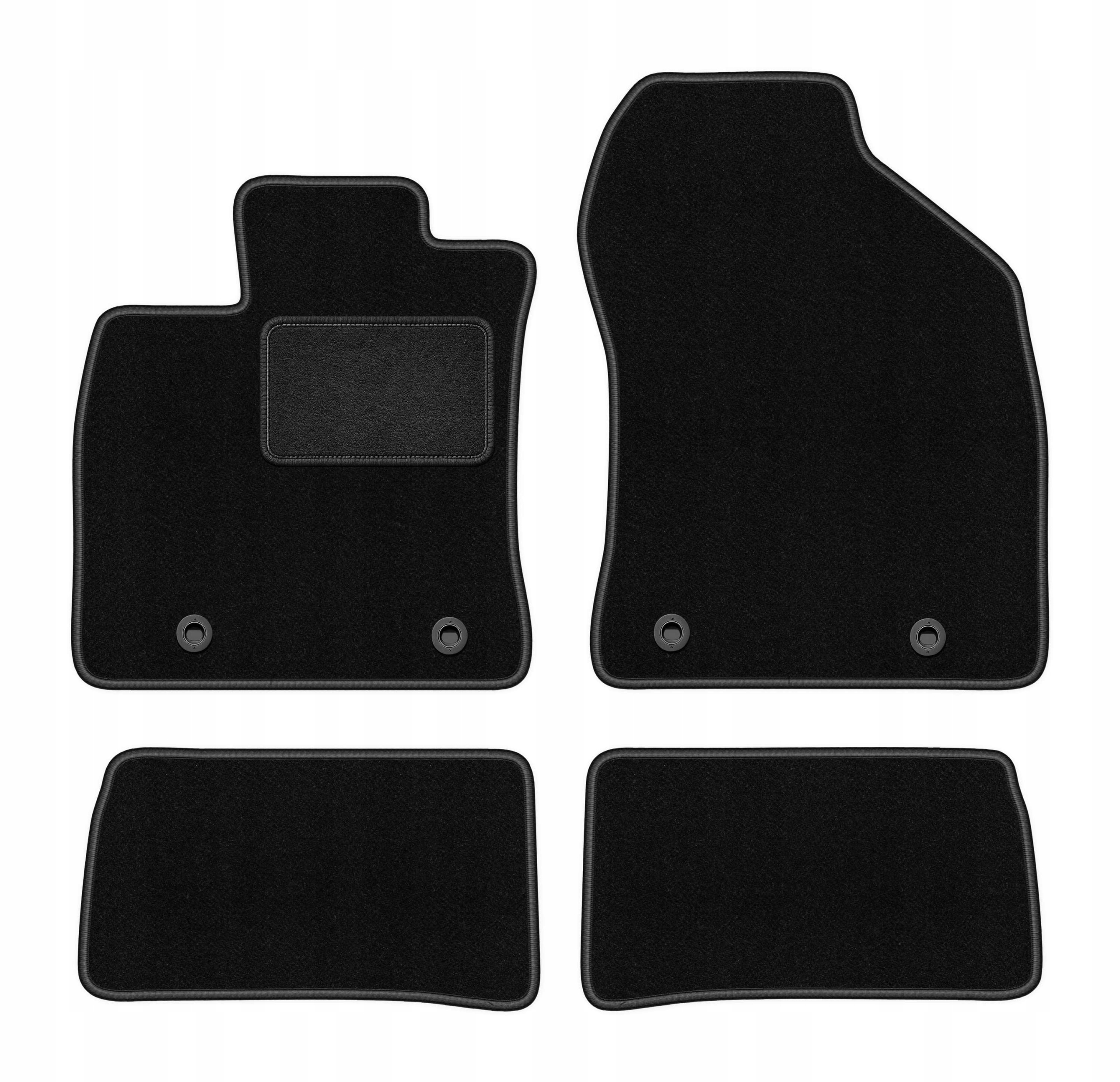 Velurové koberce pro Lexus Ct 200H 2010-2020 komplet Lux černé 4 ks