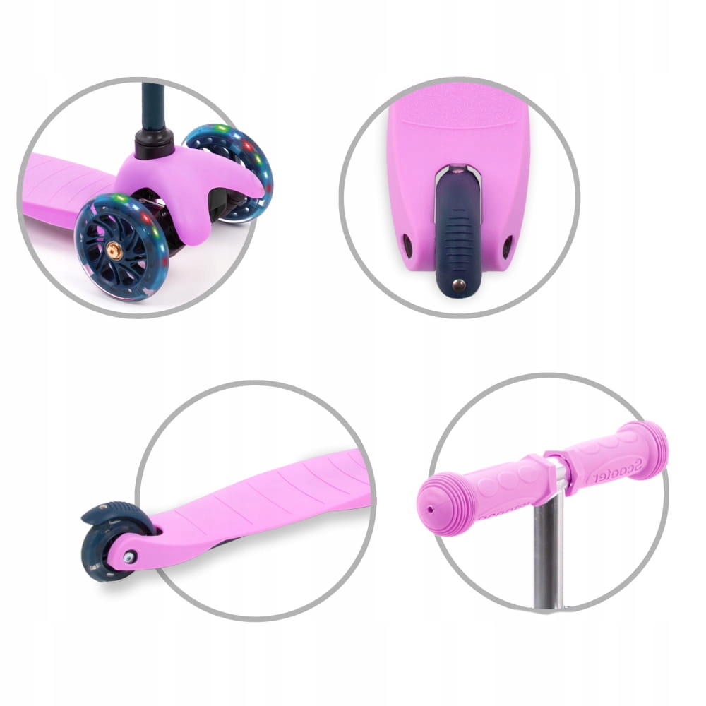 KIDWELL HULAJNOGA TRÓJKOŁOWA BALANSOWA KOŁA LED Liczba kół 3