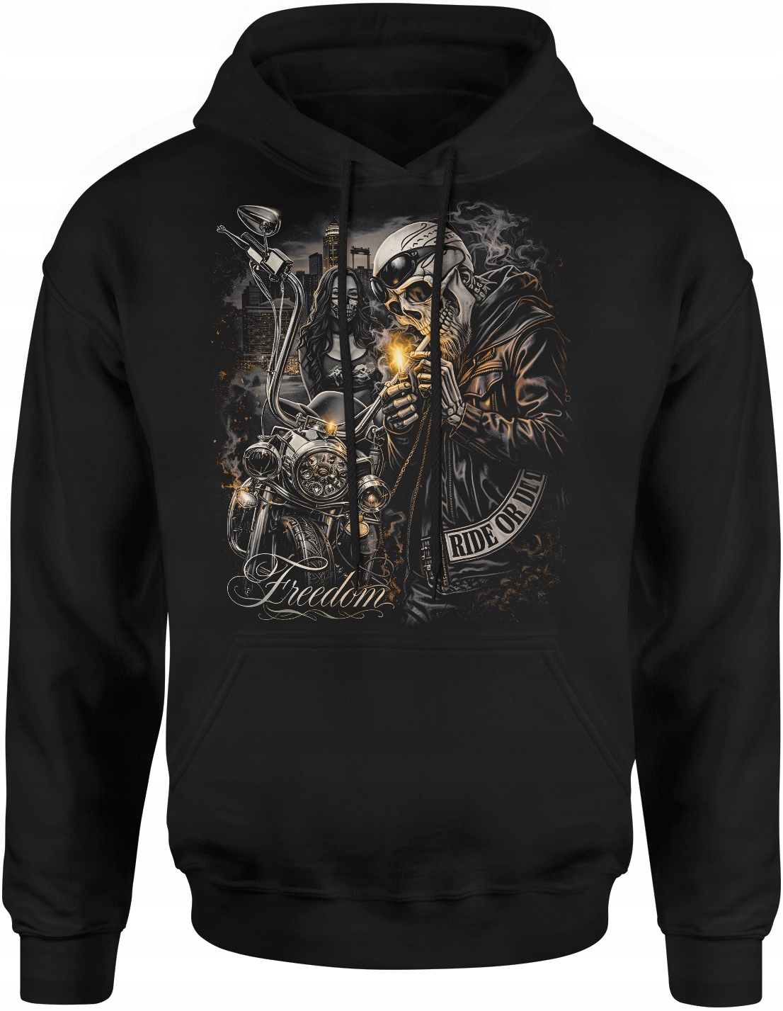 Bluza Motocyklowa Męska Dla Motocyklisty Chopper Czaszka Motor M