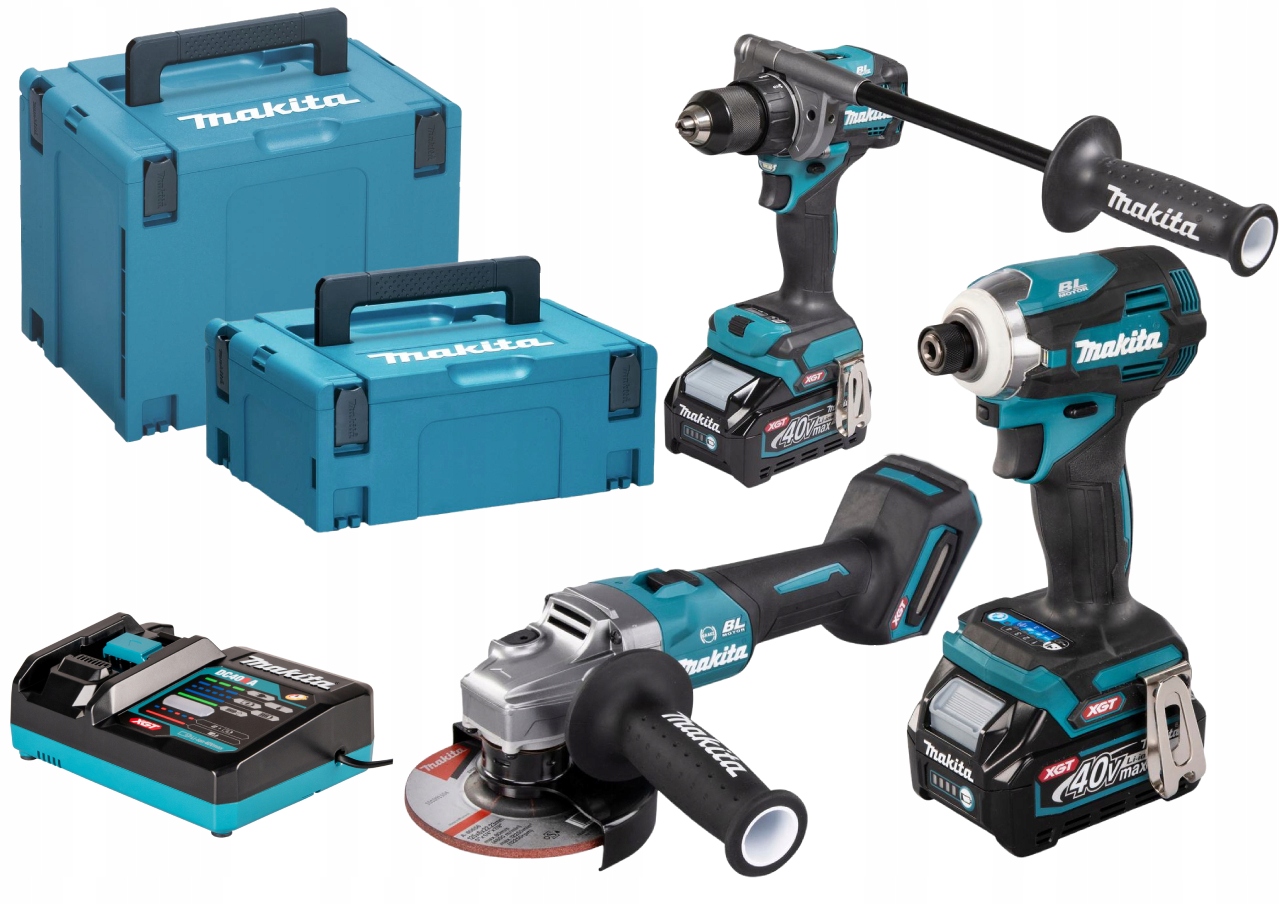 Zestaw elektronarzędzi combo Xgt wkrętarka +zakrętarka +szlifierka Makita