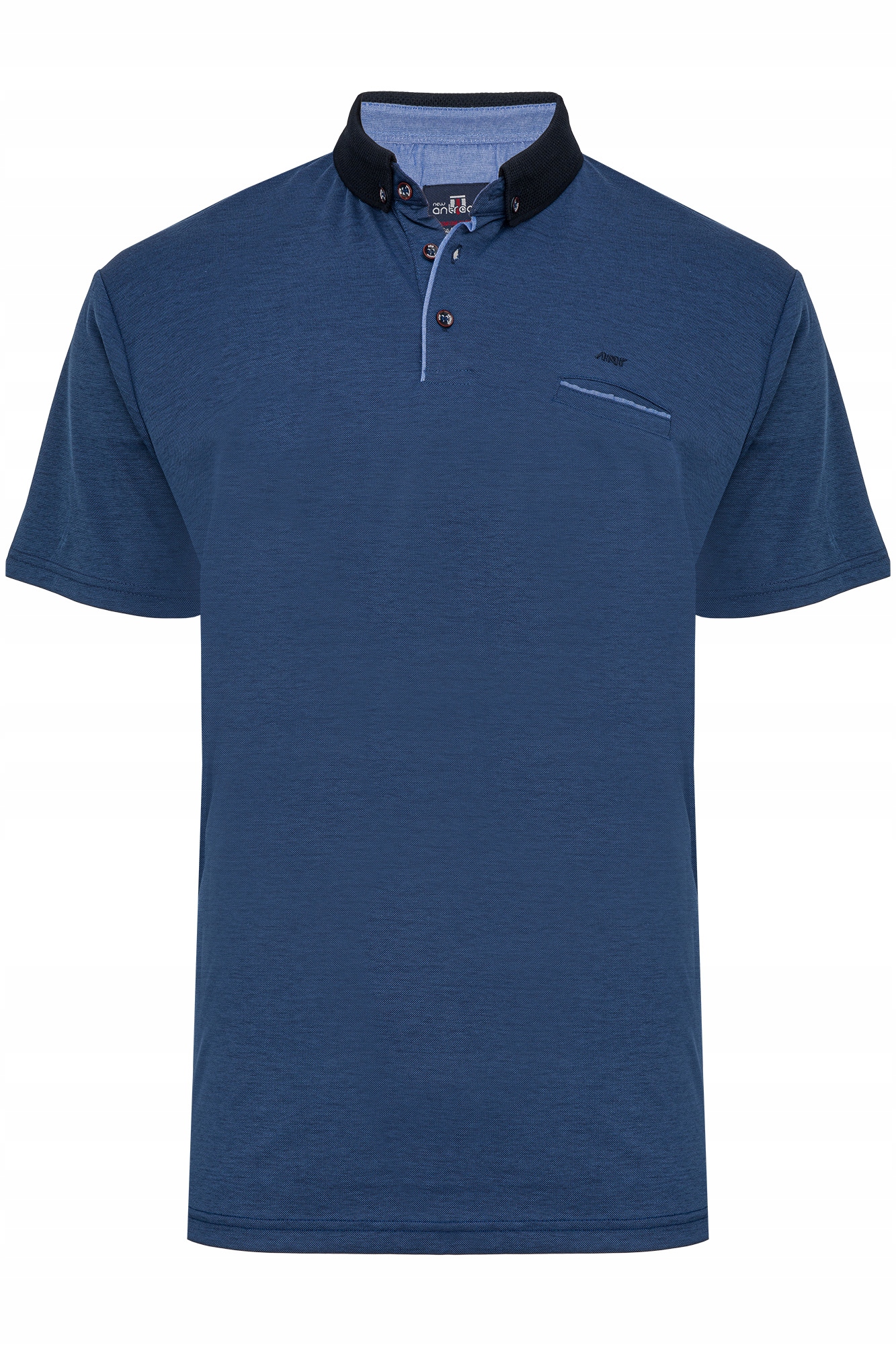 Tričko Pánské Modré Polo 90% Bavlna S Kapsou Velká Velikost: 5XL