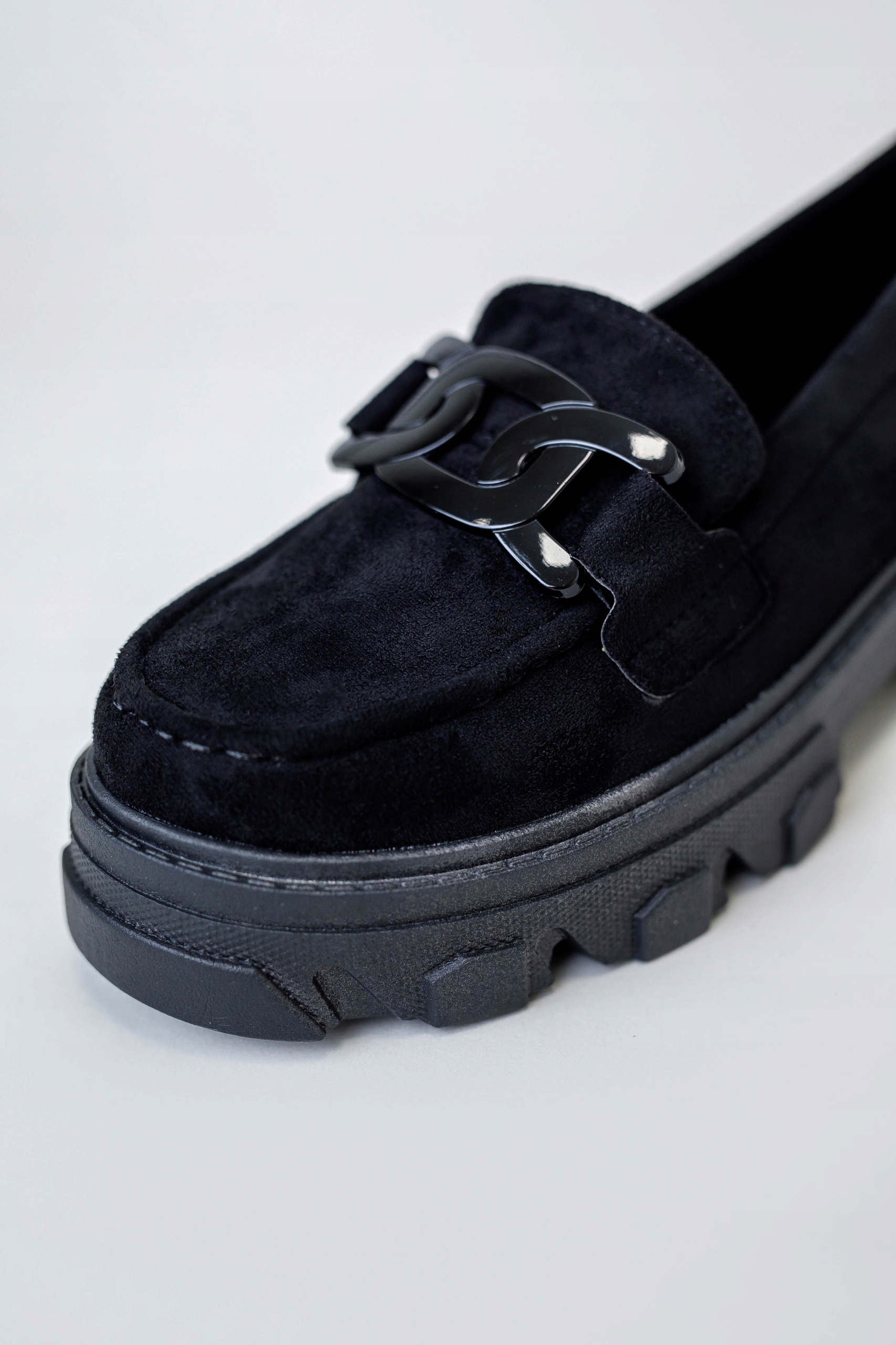 Półbuty SLIPPERY mokasyny WORKERY czarne (37) Rozmiar 37