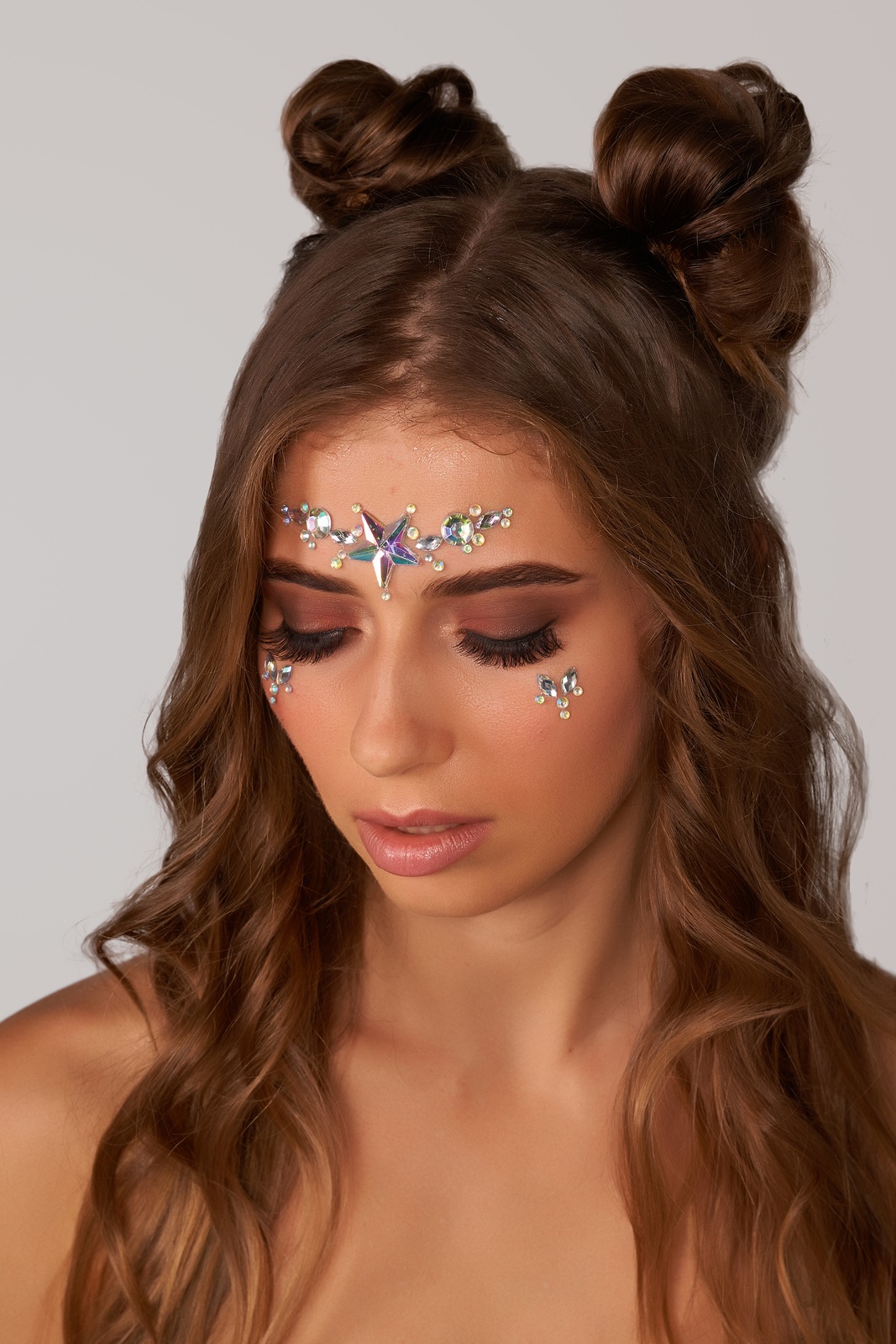 

Naklejki 3D na Twarz Kryształki Makeup kolorowy