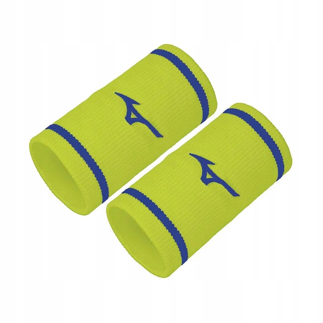 Frotki na rękę Mizuno Wristband Long With Line Żółte 2 szt