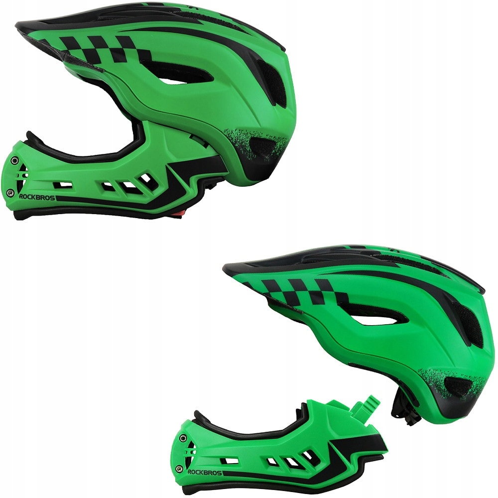 Detská cyklistická prilba Rockbros FreeRide Green Zelená 48-54 cm