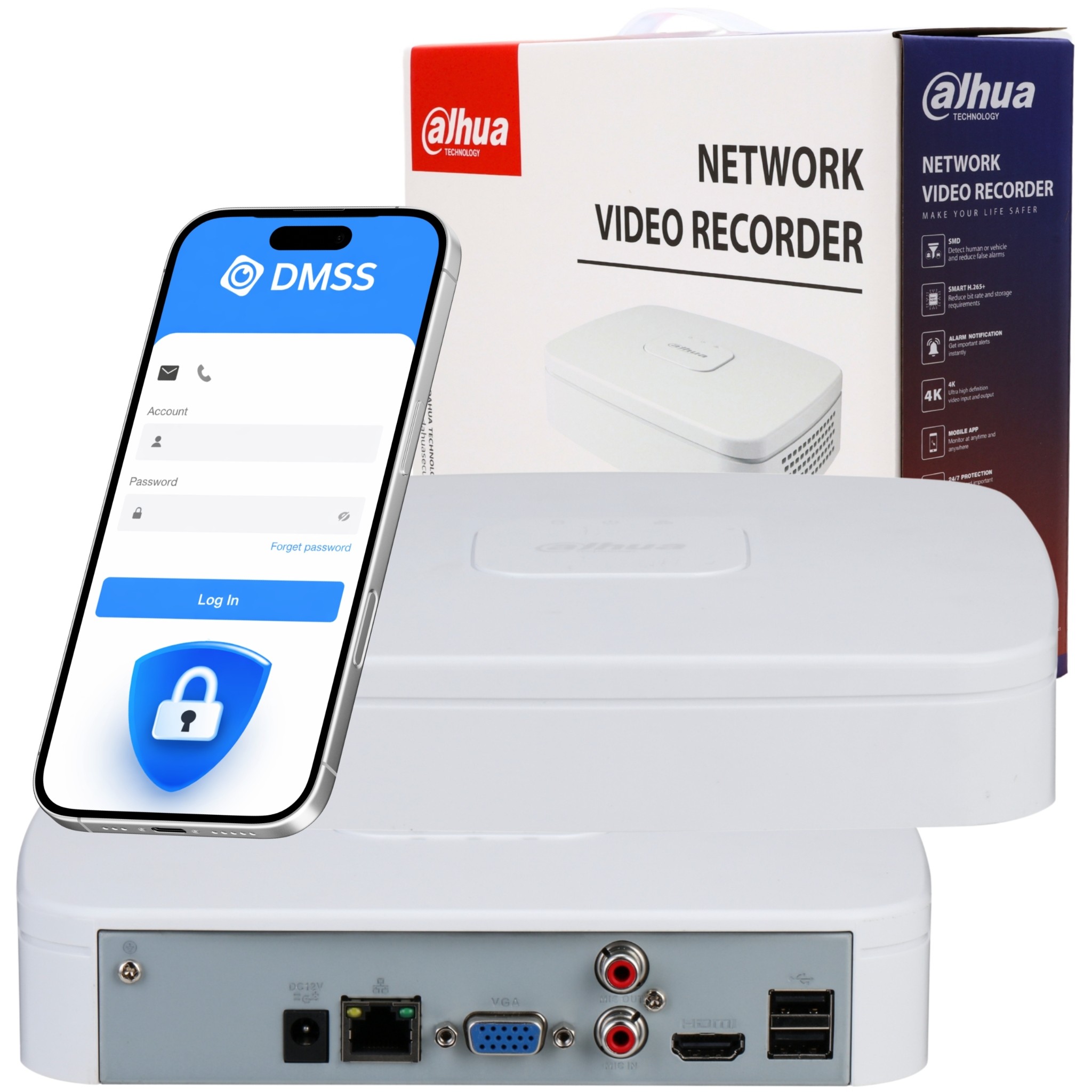 Ip rekordér Dahua NVR2108-4KS3 8kanálový WizSense pro 12MPx 4K Smd+ Ai