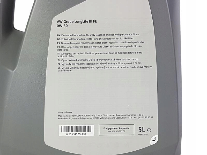 FILTRON FILTRY+OLEJ 0W30 5L SEAT LEON III 1.6 TDI Klasa lepkości SAE 0W-30