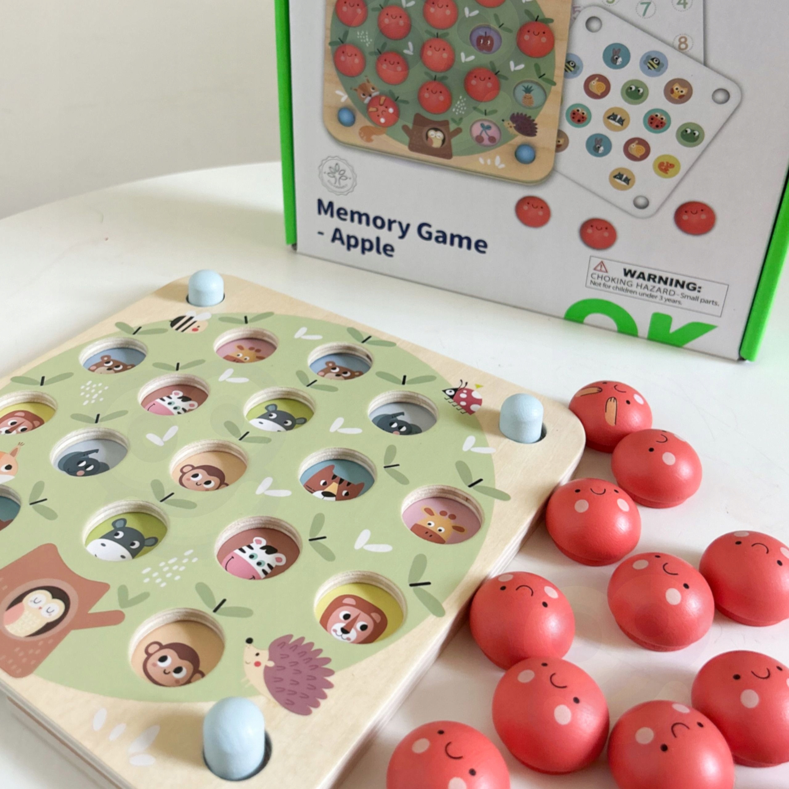 MEMORY GRA PAMIĘCIOWA JABŁUSZKA EDUKACYJNA ZNAJDŹ OBRAZEK GAME TOOKY TOY Wiek dziecka 3 lata +