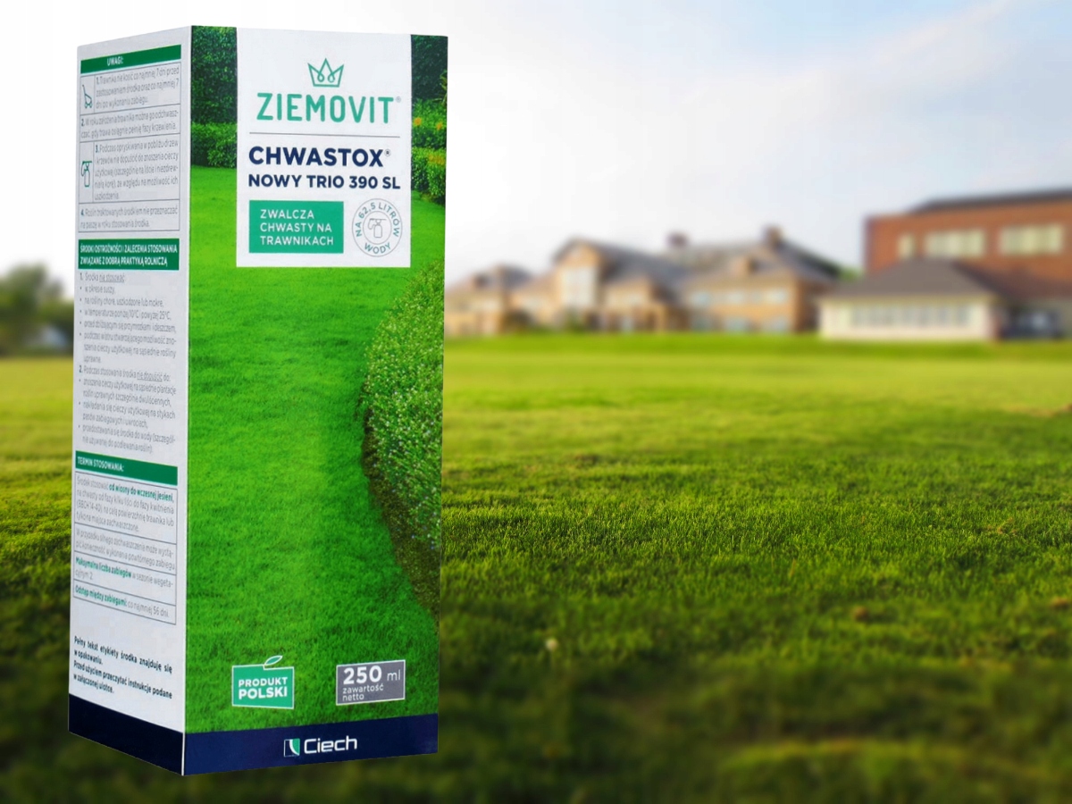 CHWASTOX NOWY TRIO 390SL 250ML środek na chwasty w trawie oprysk preparat Zastosowanie przeciwko chwastom