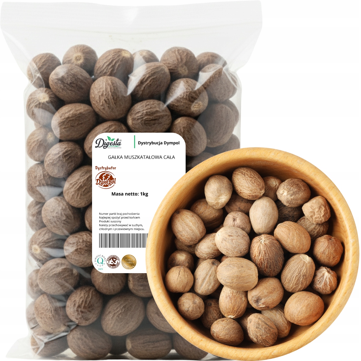 Levně Muškátový Oříšek Přírodní celý plod Aromatický ořech Premium 1 kg